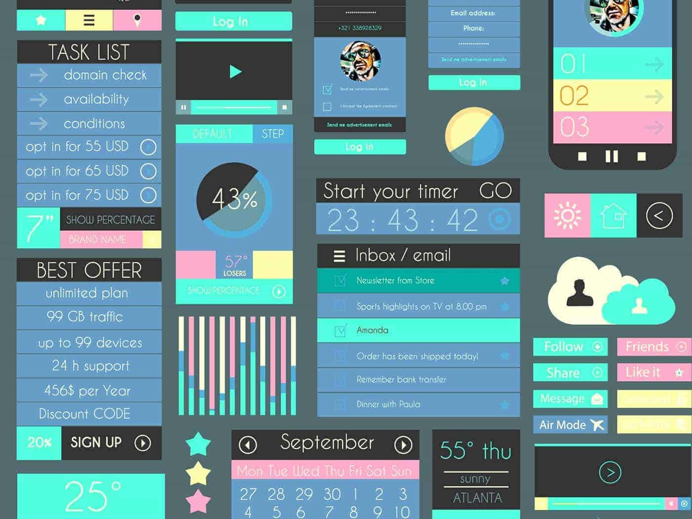 web user interface design examples