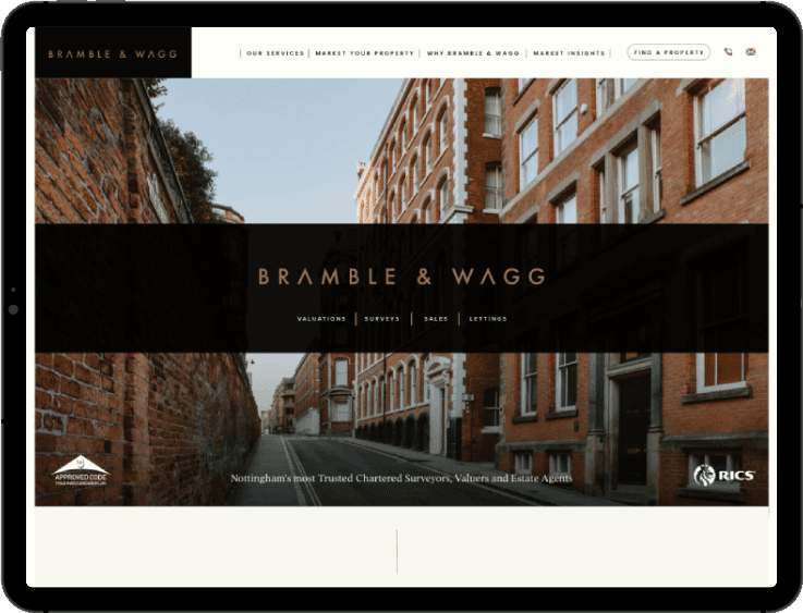 bramble-and-wagg-home-page-desktop-view-h2o-digital