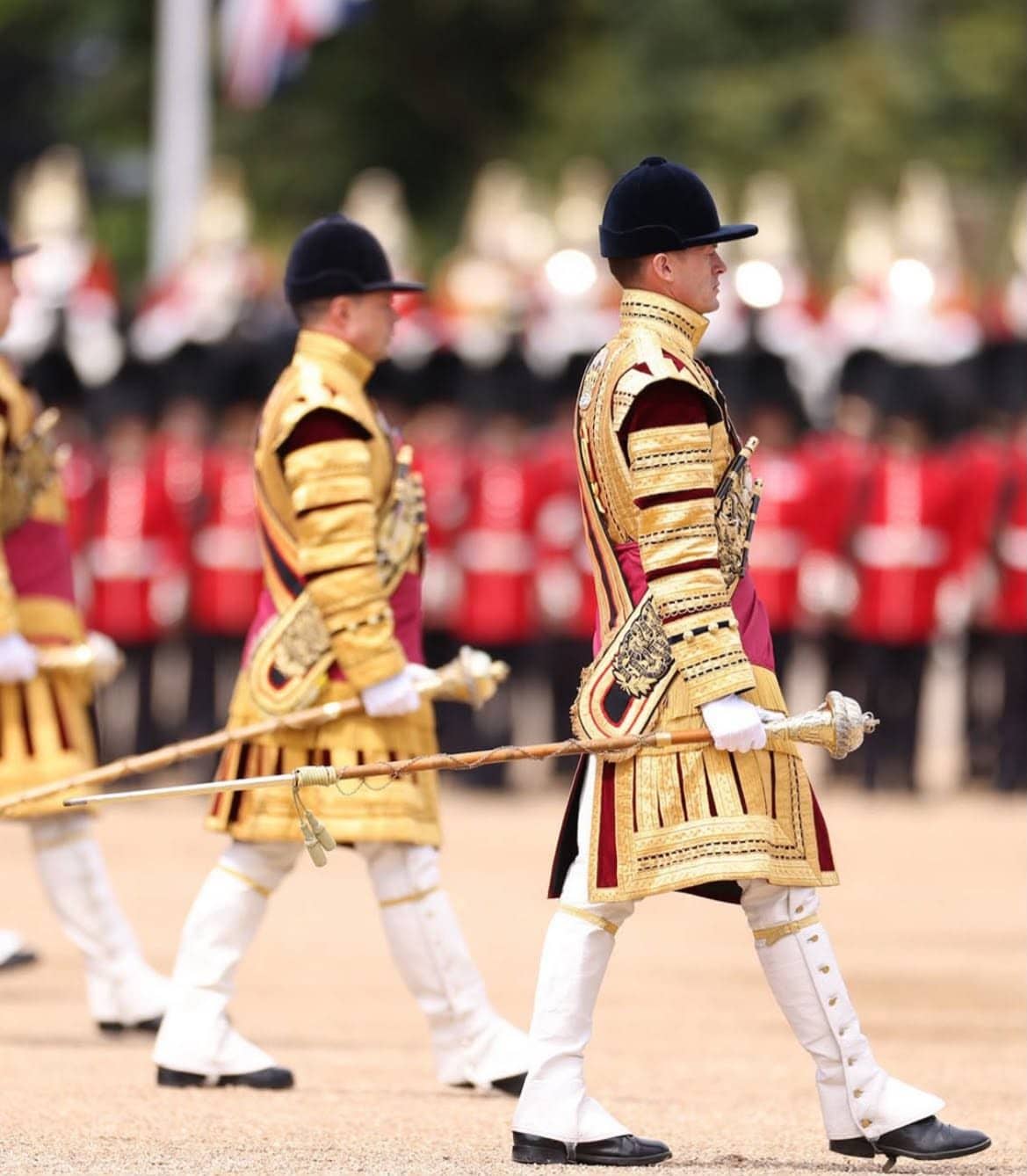 Terry Ellis's son, Colour Sergeant, Grenadier Guards, on parade in state dress
